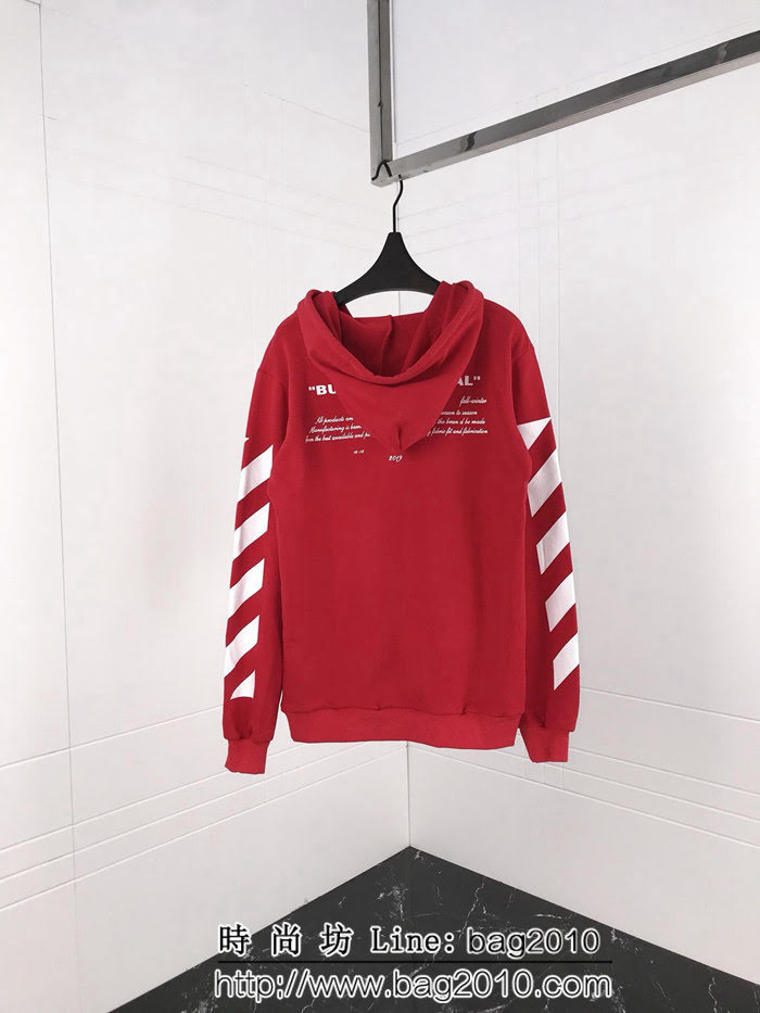 OFF-white18ss秋冬新款 貝爾尼尼人像印花 純棉衛衣 情侶款 ydi1263